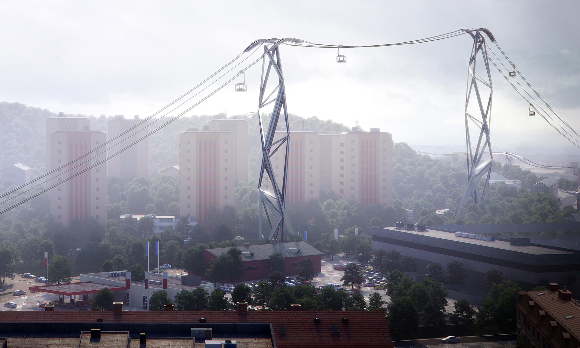 Švédský Göteborg si postaví městskou lanovku podle návrhu od UNStudio