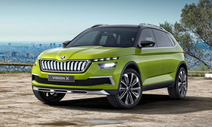 Škoda Vision X je studie hybridně poháněného SUV s krystalickými prvky