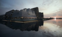 Kengo Kuma a koupaliště Waterfront Culture Center v Kodani