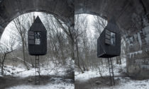 Černý létající dům od H3T Architekti