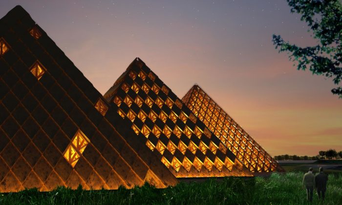 Shigeru Ban postaví destilérku Kentucky Owl ve tvaru třech dřevěných pyramid