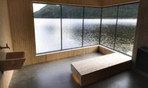 Plovoucí sauna Soria Moria od ateliéru Feste Landskap Arkitektur