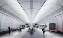 Stanice metra Fornebu Senter Station v Oslu od Zaha Hadid Architects