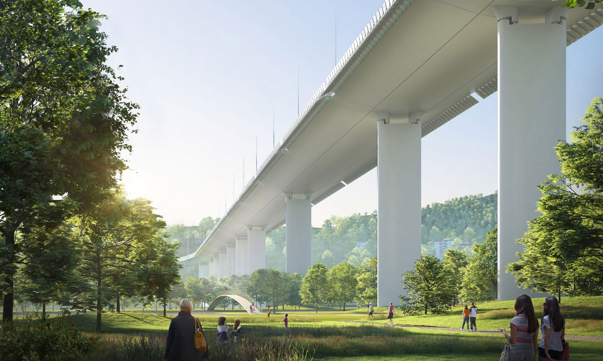 Renzo Piano navrhl nový most Ponte Genova místo nedávno zříceného mostu