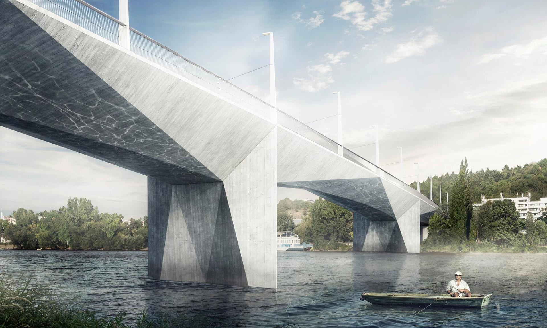 Praha postaví pro tramvaje i chodce nový Dvorecký most inspirovaný kubismem