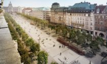 Aktualizovaný návrh výsledné podoby Václavského náměstí v Praze podle návrhu Jakuba Ciglera