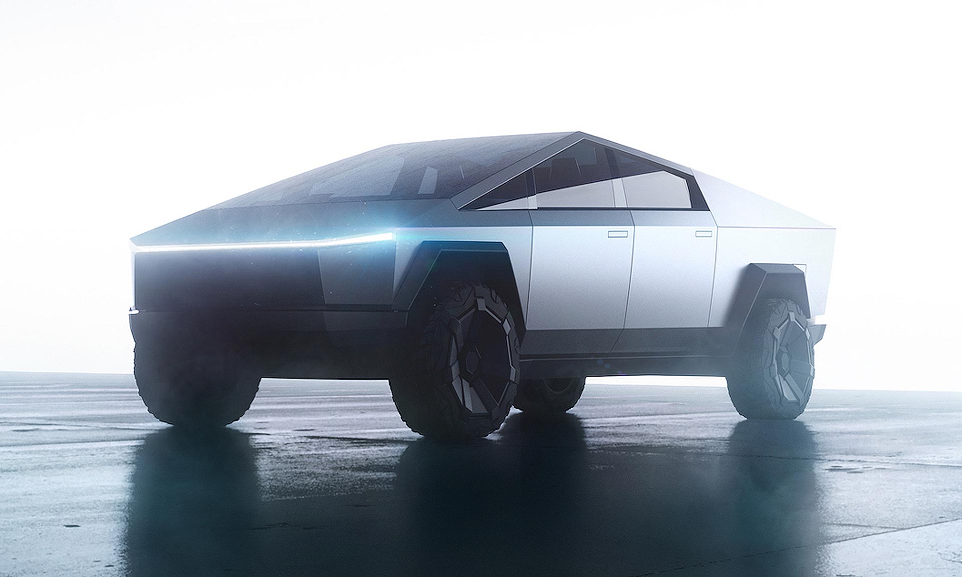 Tesla představila pick-up Cybertruck kombinující retro i futuristický design