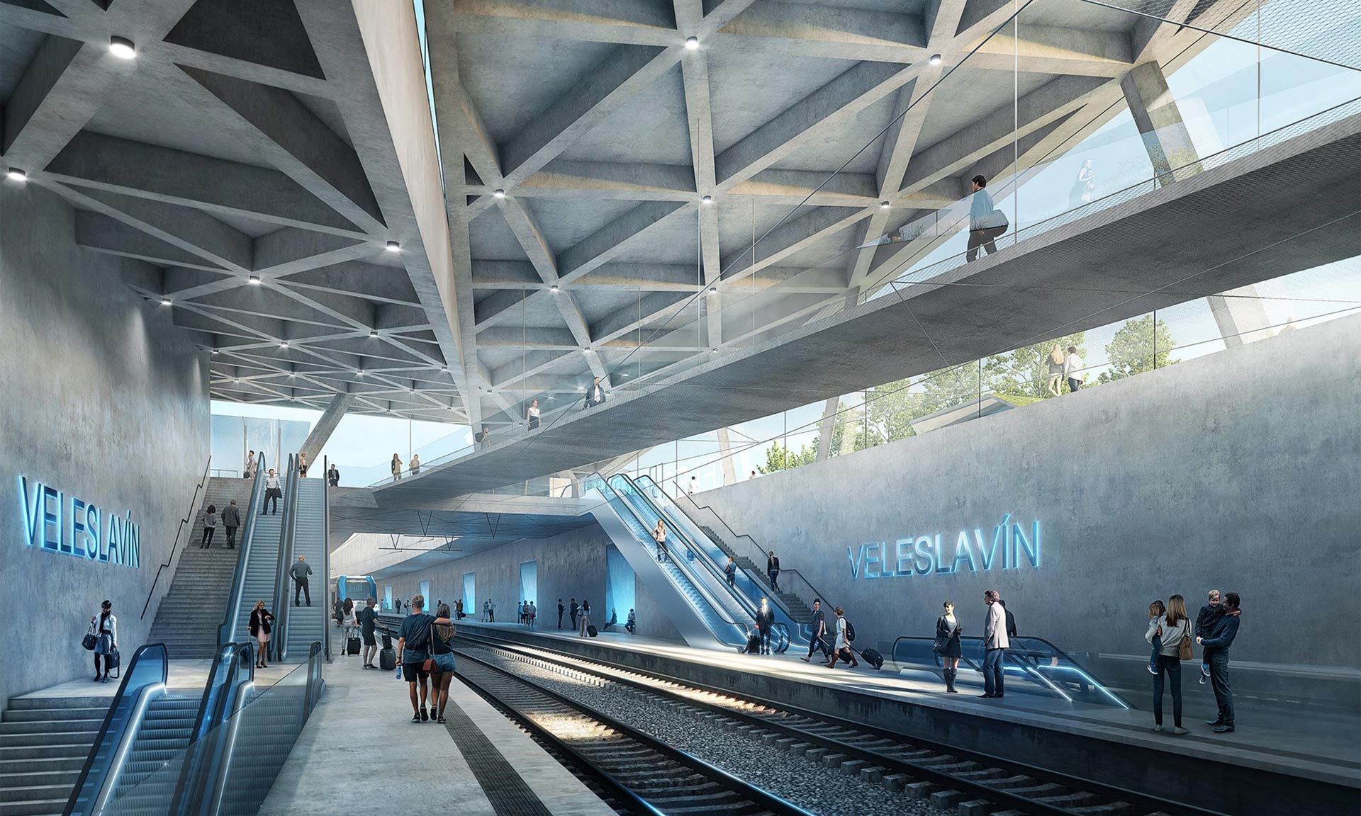Veleslavín dostane moderní vlakové nádraží zahloubené pod zem a lineární park