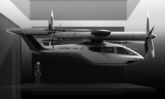 Hyundai a Uber představili koncept prvního konvertoplánu Uber Air Taxi