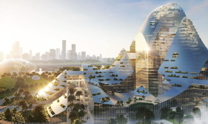 MVRDV postaví v Číně městskou čtvrť Tencent Campus s tvarem hor