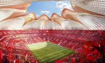 Čínský stadion Guangzhou Evergrande FC na vizualizaci