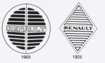 Logo automobilky Renault z roku 1923 a 1925