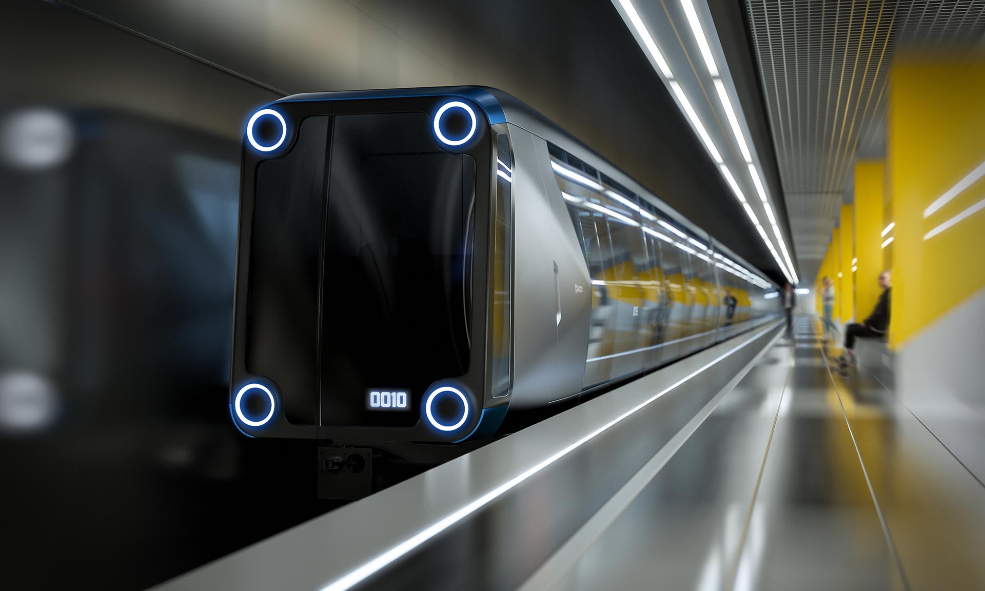 Art Lebedev navrhli futuristickou soupravu metra s transformovatelnými sedadly
