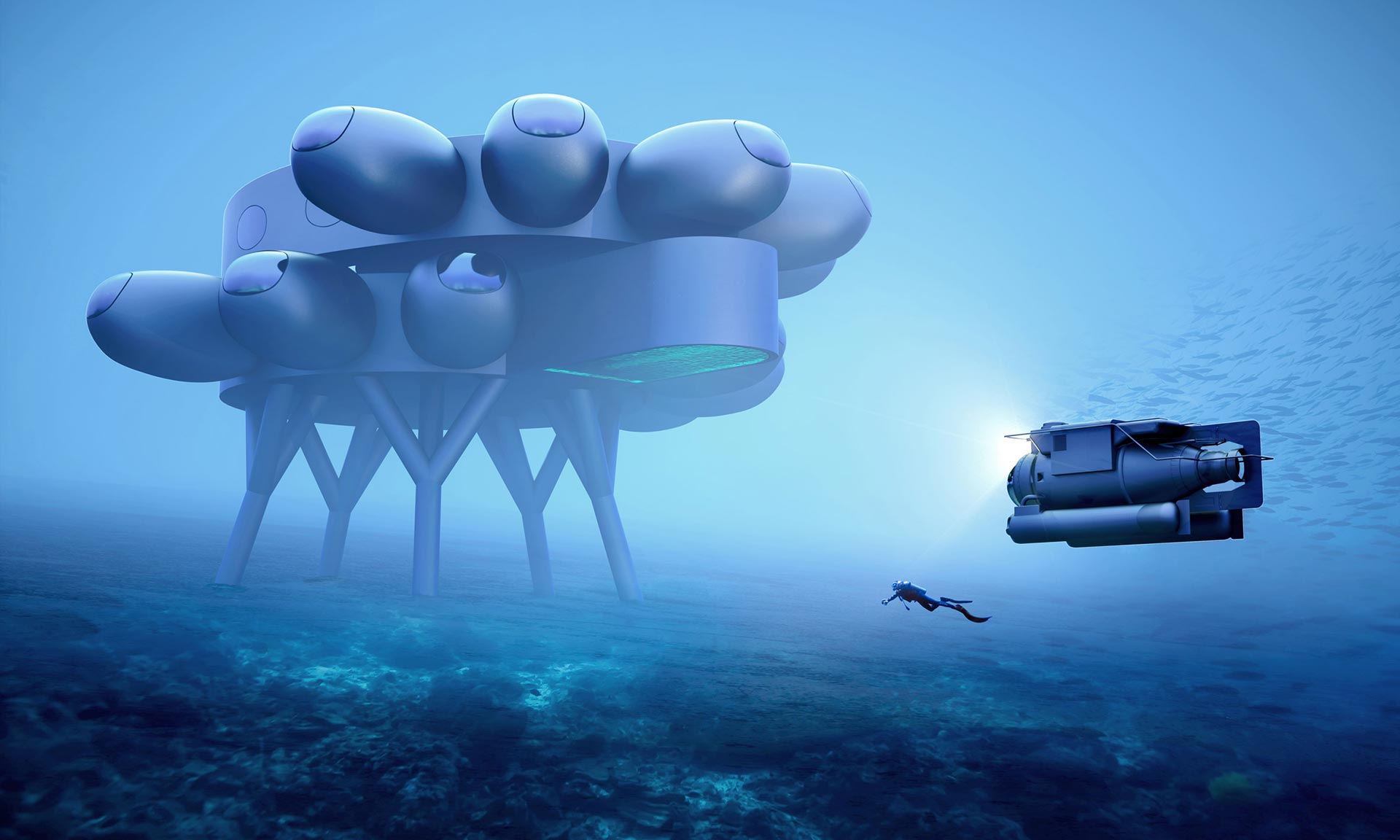 Proteus bude mezinárodní podmořská stanice pro výzkum a záchranu naší planety