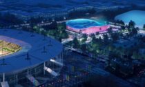 Aquatics Centre v Paříži pro Olympijské hry v roce 2024