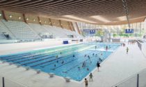 Aquatics Centre v Paříži pro Olympijské hry v roce 2024