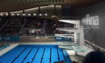 Aquatics Centre v Paříži pro Olympijské hry v roce 2024