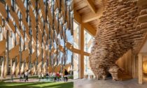 Kengo Kuma a jeho CLT Park Harumi v Tokiu