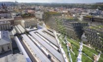 The final form of the project around Masaryk railway station in Prague by Zaha Hadid Architects