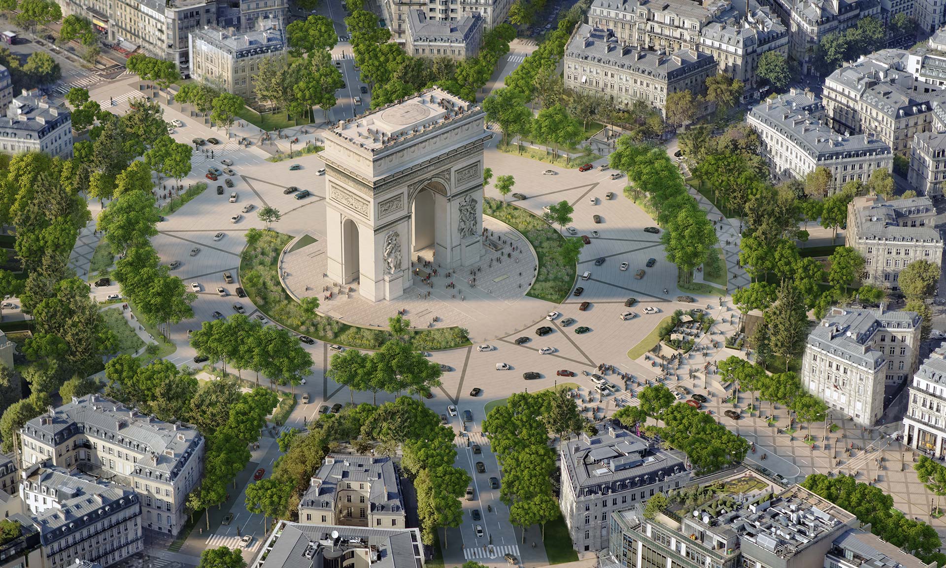 Paříž promění bulvár Champs-Élysées na zahradu a postaví bazén na Seině