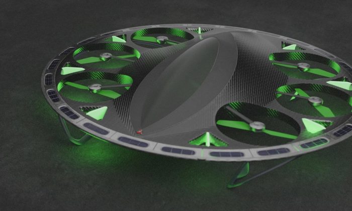 Skyrider je osobní autonomní letoun připomínající svým designem létající talíř