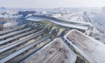 Vlakové nádraží Vilnius od Zaha Hadid Architects