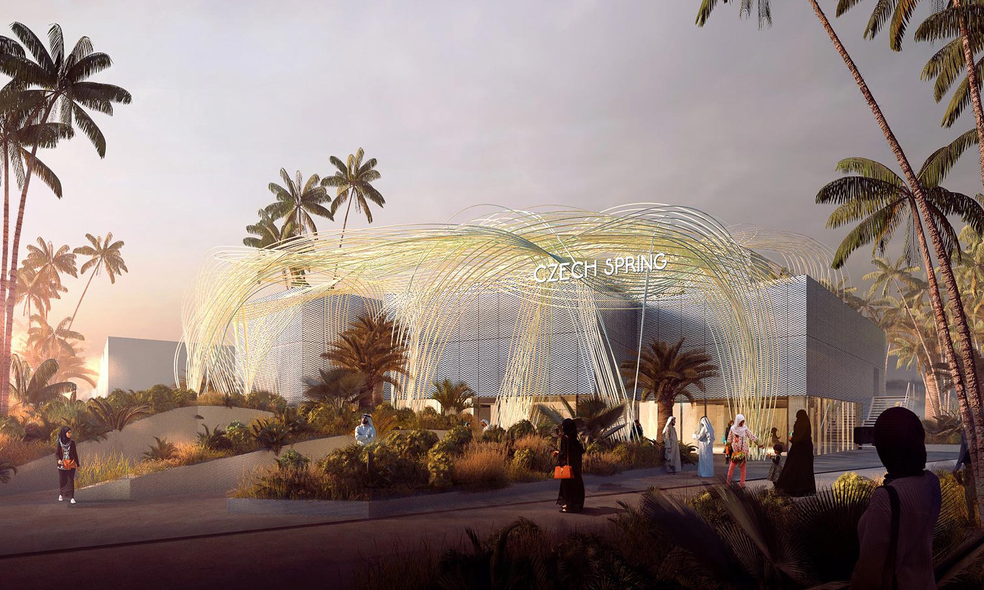 V Dubaji se otevírá světová výstava Expo s českým pavilonem zdobeným Mrakem