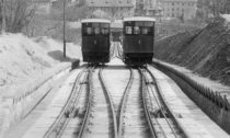 Historické fotografie lanovky na Petřín