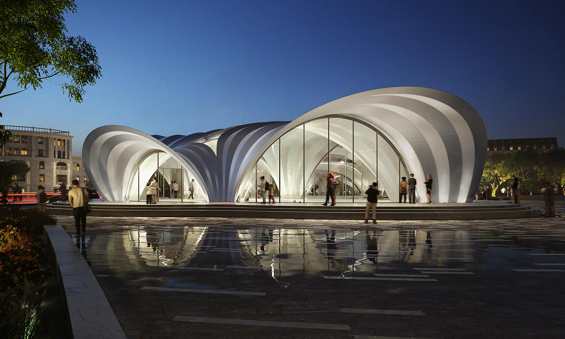 Zaha Hadid Architects začínají na Ukrajině stavět tři organicky tvarované stanice metra
