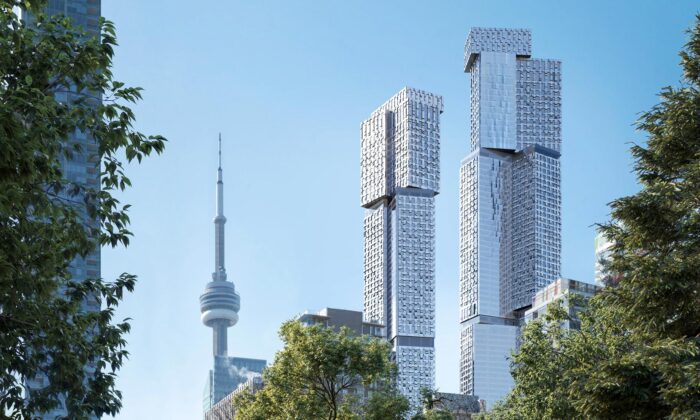 Frank Gehry postaví v Torontu dvě velké pomačkané obytné věže Forma