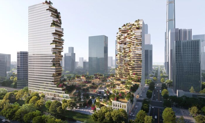 MVRDV postaví v Nankingu dvě 150 metrů vysoké obytné věže Oasis Towers