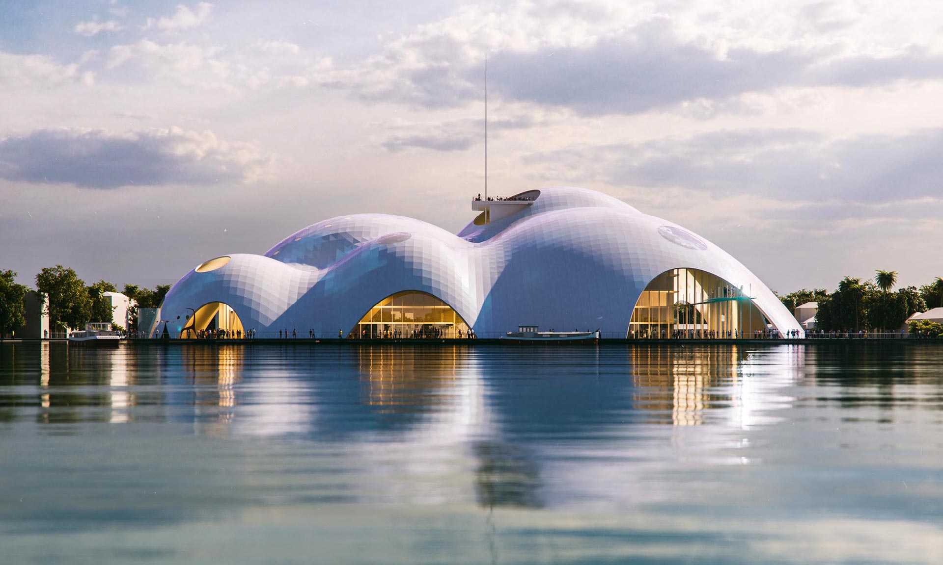Renzo Piano postaví v Hanoji operní dům Isola della Musica s tvarem mraku