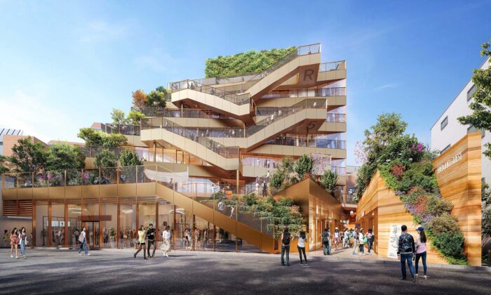 OMA postaví v Tokiu prosklený obchodní dům budoucnosti zdobený schodišti a terasami