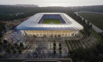 Stadion ve městě Aarhus od Zaha Hadid Architects