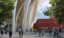 Stadion ve městě Aarhus od Zaha Hadid Architects