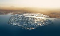 Plovoucí ostrv Oxagon v Saúdské Arábii