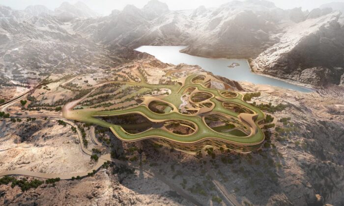 Saúdská Arábie vybuduje nad jezerem projekt Trojena se sjezdovkami a skalními kapslemi