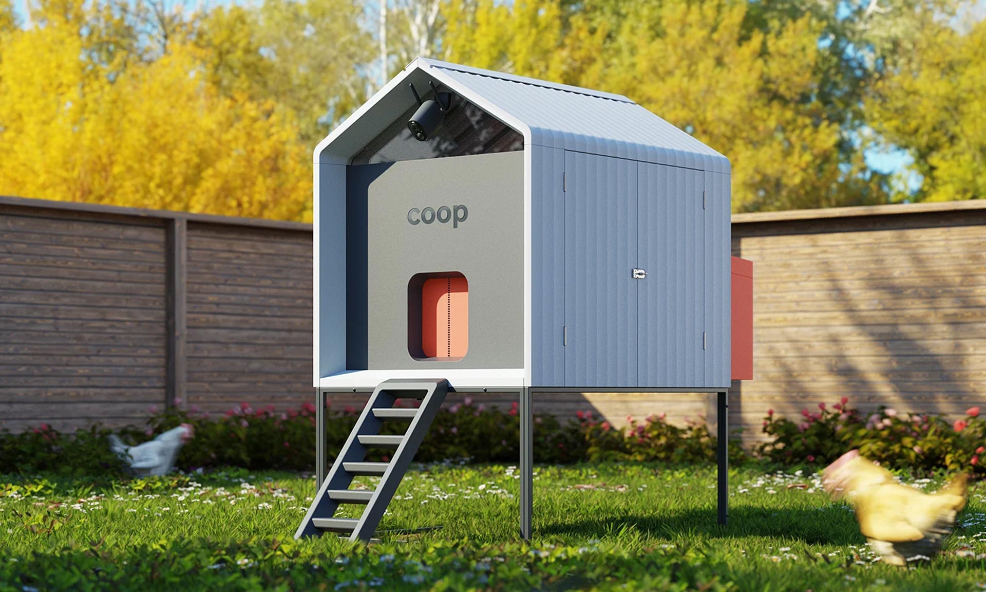La gabbia è un moderno pollaio per polli a forma di casa e una serie di tecnologie intelligenti – DesignMag.cz