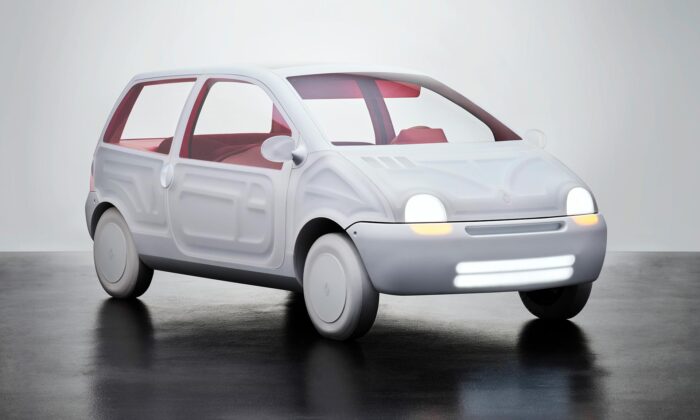 Sabine Marcelis udělala k 30. výročí Renaultu Twingo výtvarnou kreaci s červeným interiérem