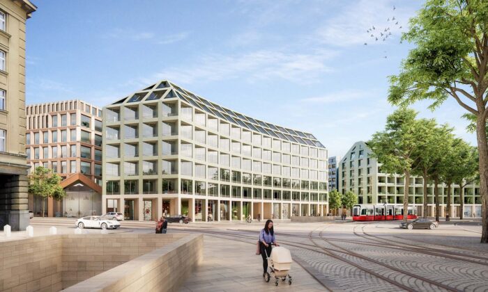 Vítězné náměstí v pražských Dejvicích bude dostavěno podle návrhu od OV-A a Benthem Crouwel Architects