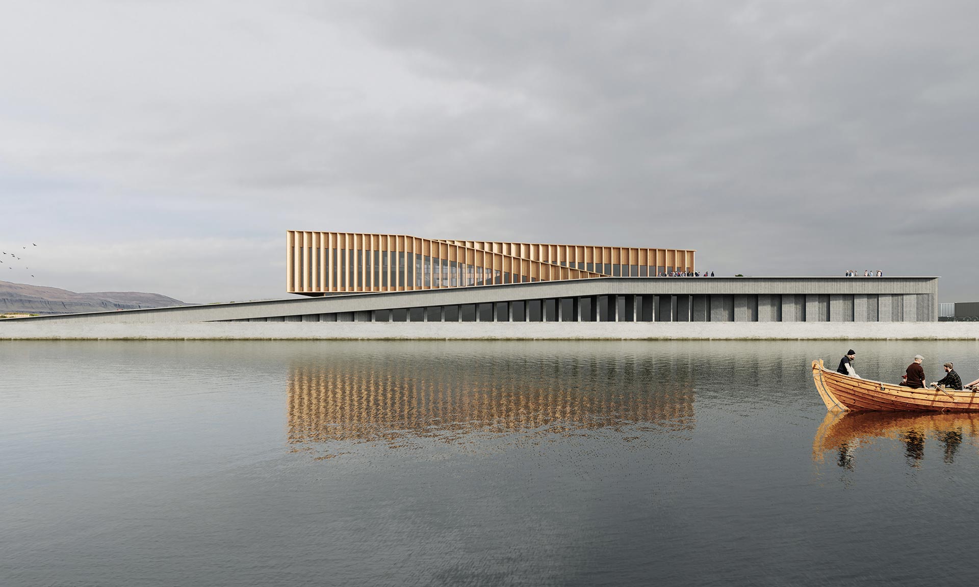 Terminál pro trajekty Smyril Line na Faerských ostrovech bude postaven ze dřeva a odkazovat má na rybářské lodě