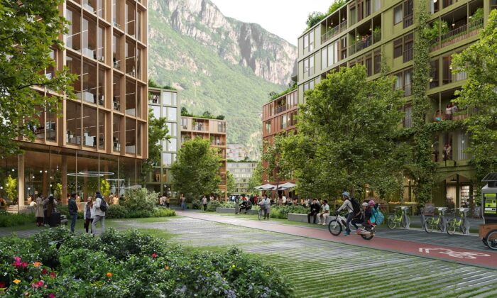 Italské město Bolzano přestaví starou industriální čtvrť na obytnou a přidá dřevěné bytové domy