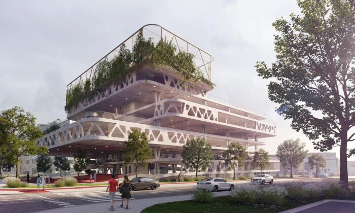 Ostrava postaví parkovací dům porostlý zelení s multifunkčním hřištěm na střeše