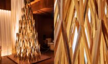 Vánoční stomek od Kengo Kuma v Ginza