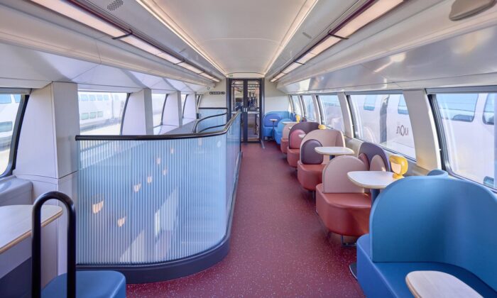 Nendo navrhlo moderní interiér páté generace vlaků TGV Inoui jako tekoucí řeku