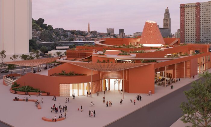 Francis Kéré navrhl pro Rio de Janeiro knihovnu a kulturní centrum se strukturou inspirovanou původními stromy