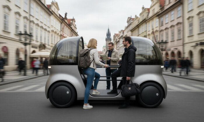 Studenti z&nbsp;UMPRUM navrhli vyhlídková vozítka pro Prahu včetně pojízdné kavárny nebo tramvaje