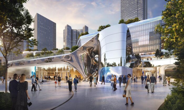 UNStudio postaví v&nbsp;Hongkongu mrakodrap naležato s&nbsp;futuristickým vstupem do&nbsp;části s&nbsp;divadlem