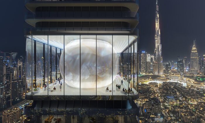 MVRDV postaví v&nbsp;Dubaji mrakodrap Inaura s&nbsp;obří koulí v&nbsp;nejvyšších patrech představující drahokam