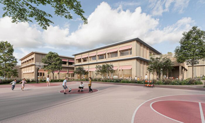 Na východ od&nbsp;Prahy v&nbsp;obci Mstětice vyroste moderní základní škola ze dřeva a&nbsp;pohledového betonu